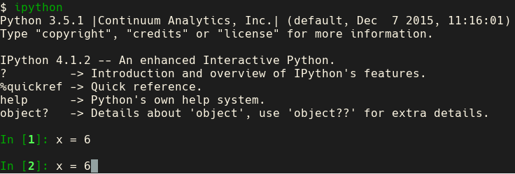iPython with working up